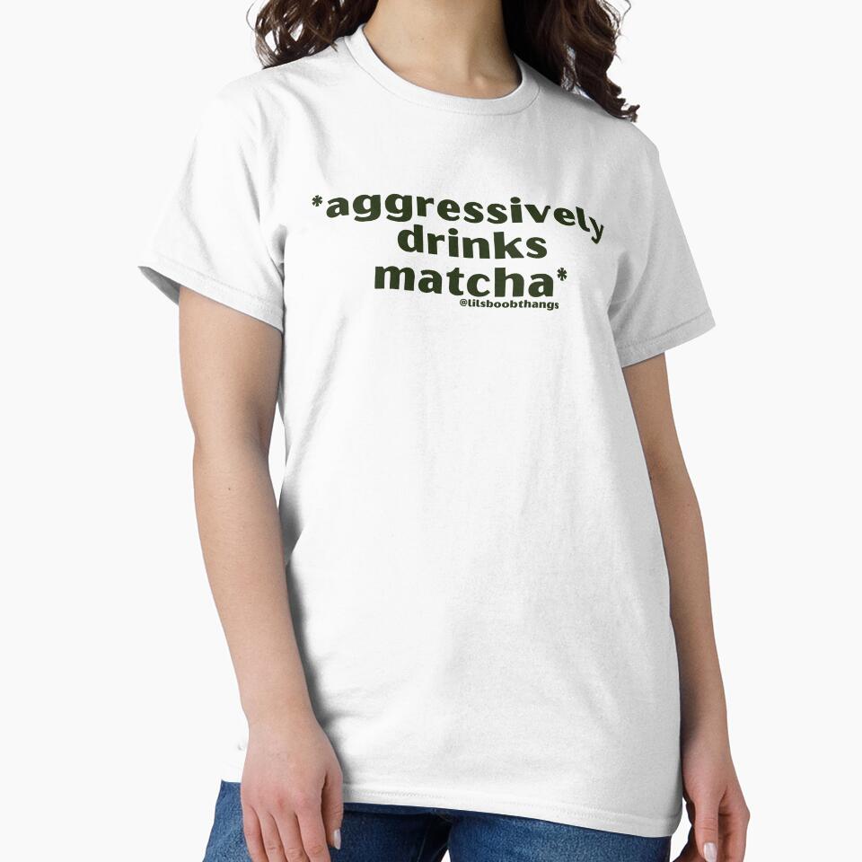Aggressively drinks matcha. v2, dark green | by @lilsboobthangs by lilsboobthangs