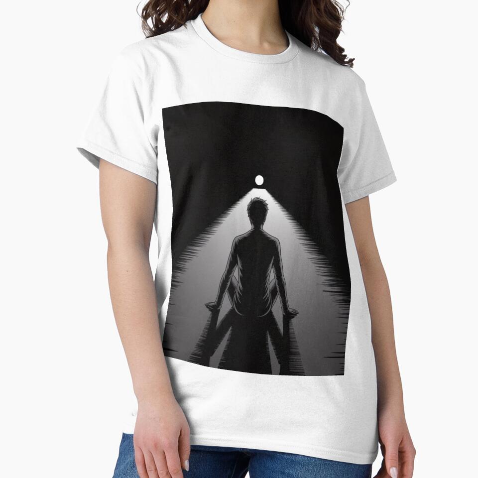 Broken But In Progress – Healing Motivation for Men – Dark Self Improvement Shirt by PFCustomization