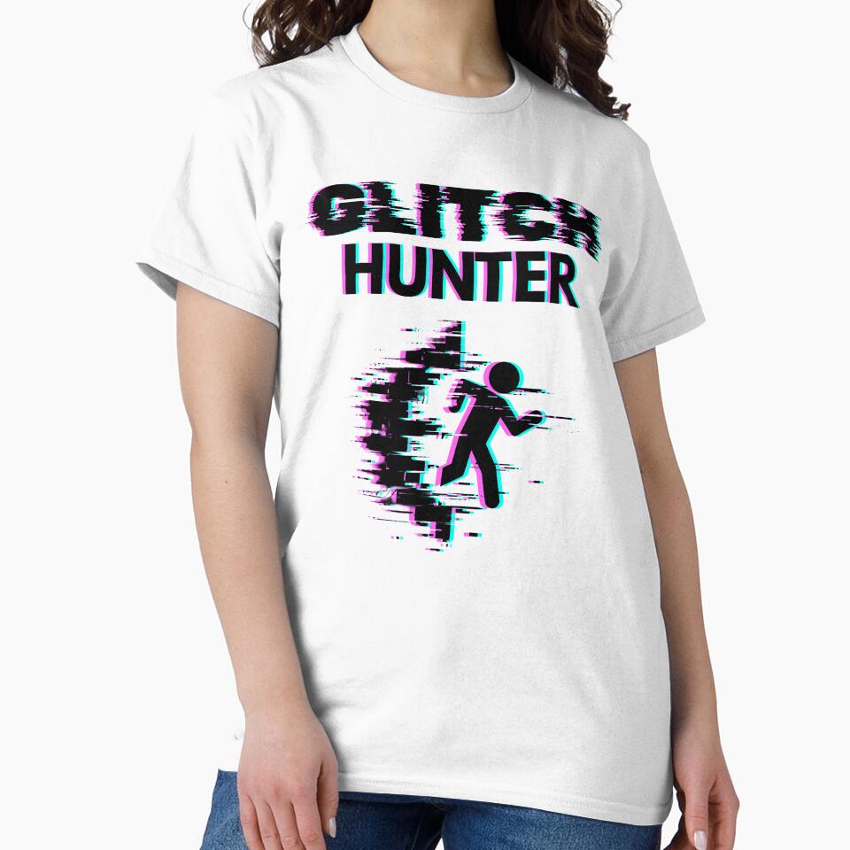 Glitch Hunter – Digital Runner Glitch Art Design by PHRASEandSTYLE