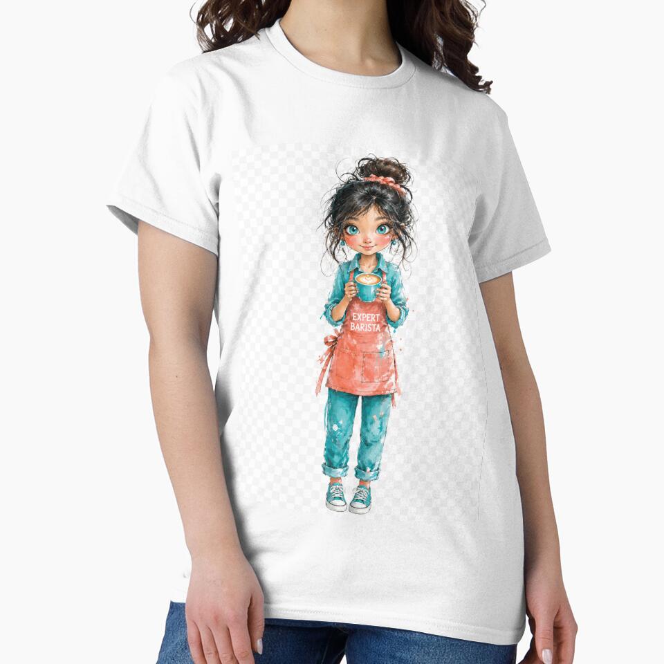Expert Barista" Whimsical Coffee Girl by Creative Nook