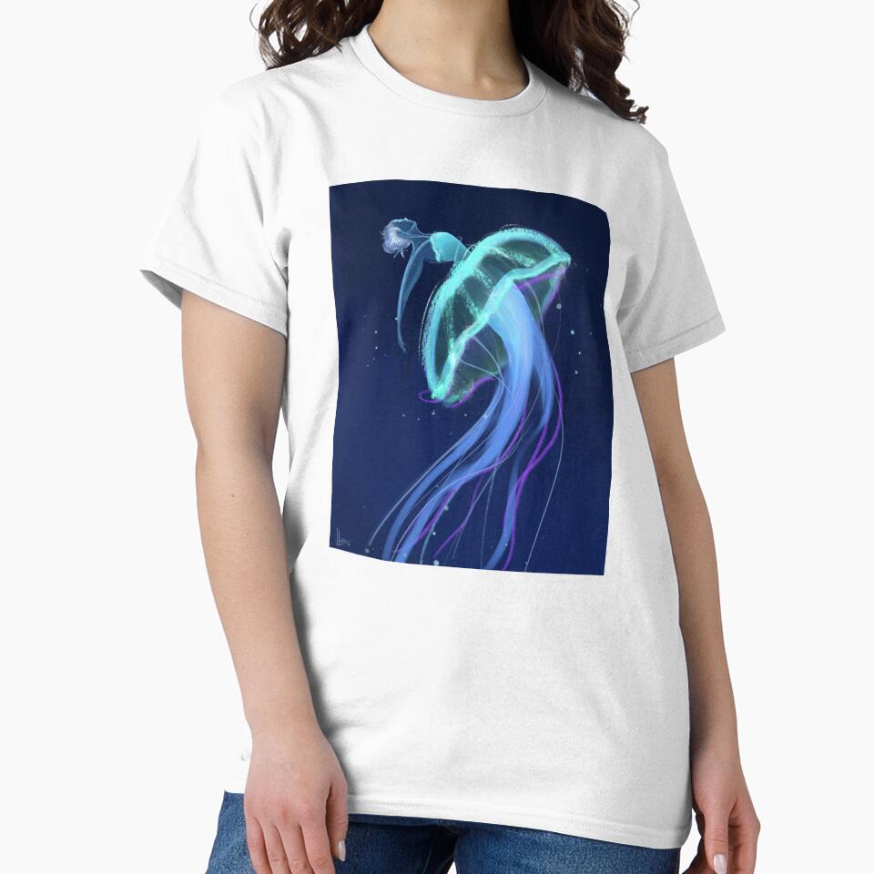 Jellyfish Mermaid Ghostly by MisuWinArt