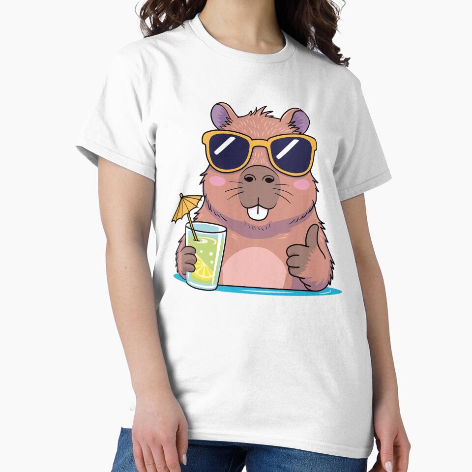 A chill capybara says: Tough days? Relax, you're doing the best you can. by Dizartico