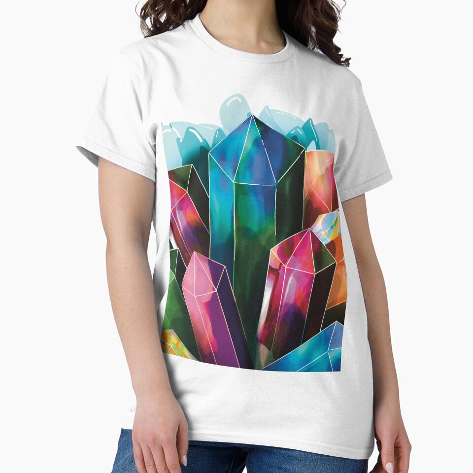 Vibrant Crystal Clusters Abstract Gems by Karin Taylor