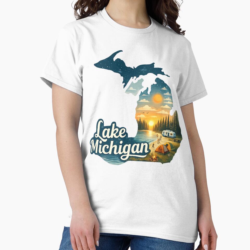 Lake Michigan Travel Art by maximinano100k
