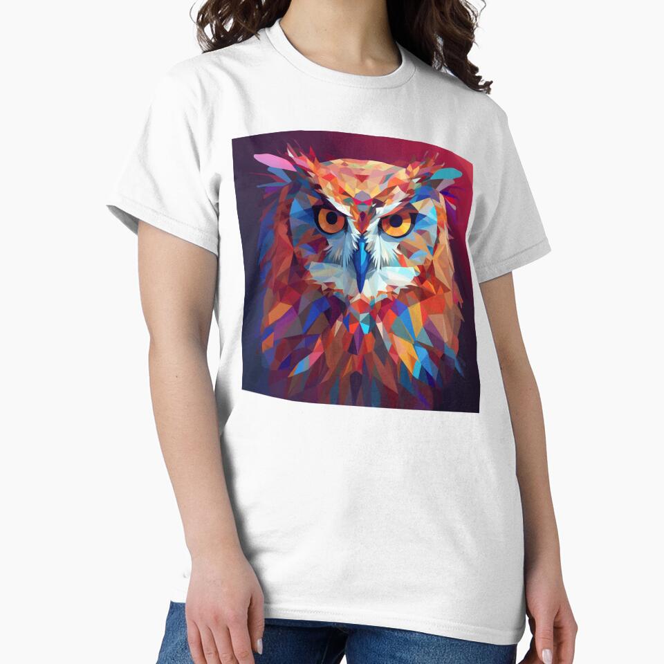 Colorful Owl Polygonal Art | Owl Lovers by JFFStore