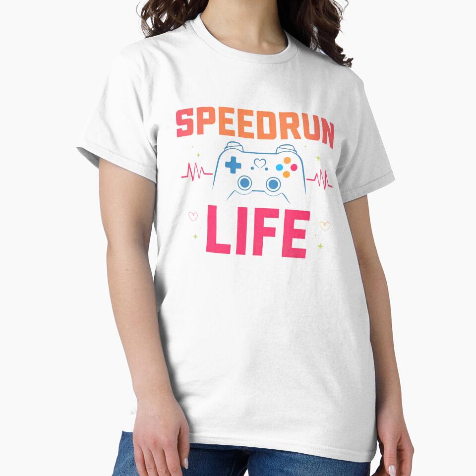 Speedrun Life Neon Gamer Controller Art by PHRASEandSTYLE