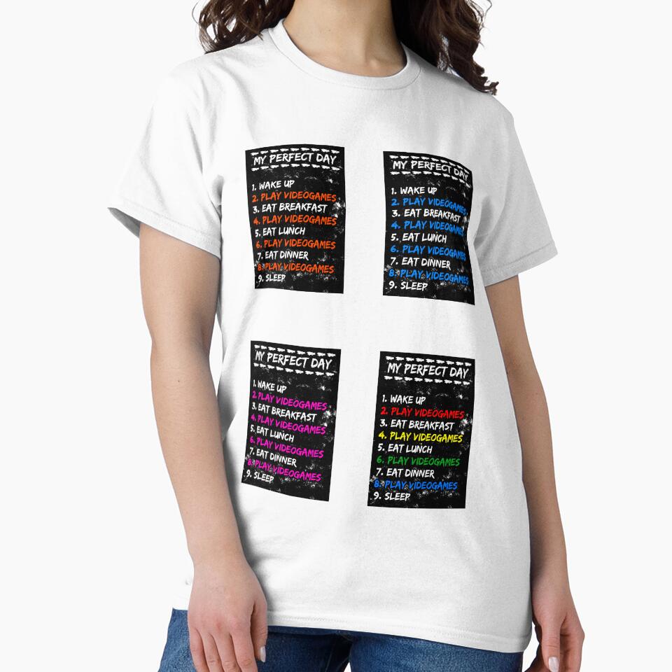 My Perfect Day Videogames, Gamer Gift, Sticker Pack by FNStuff