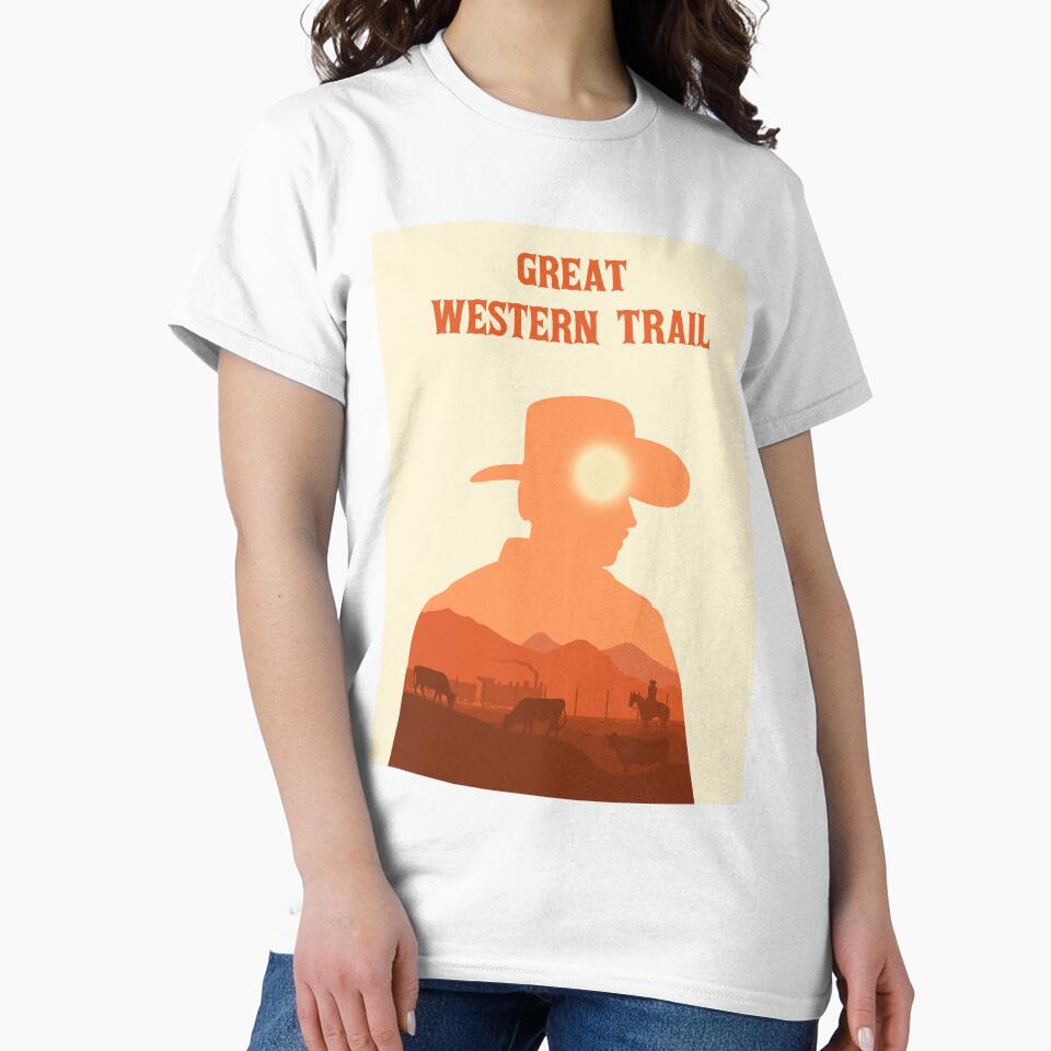 Great Western Trail - Minimalist Silhouette Poster Style - Board Game Art by MeepleDesign
