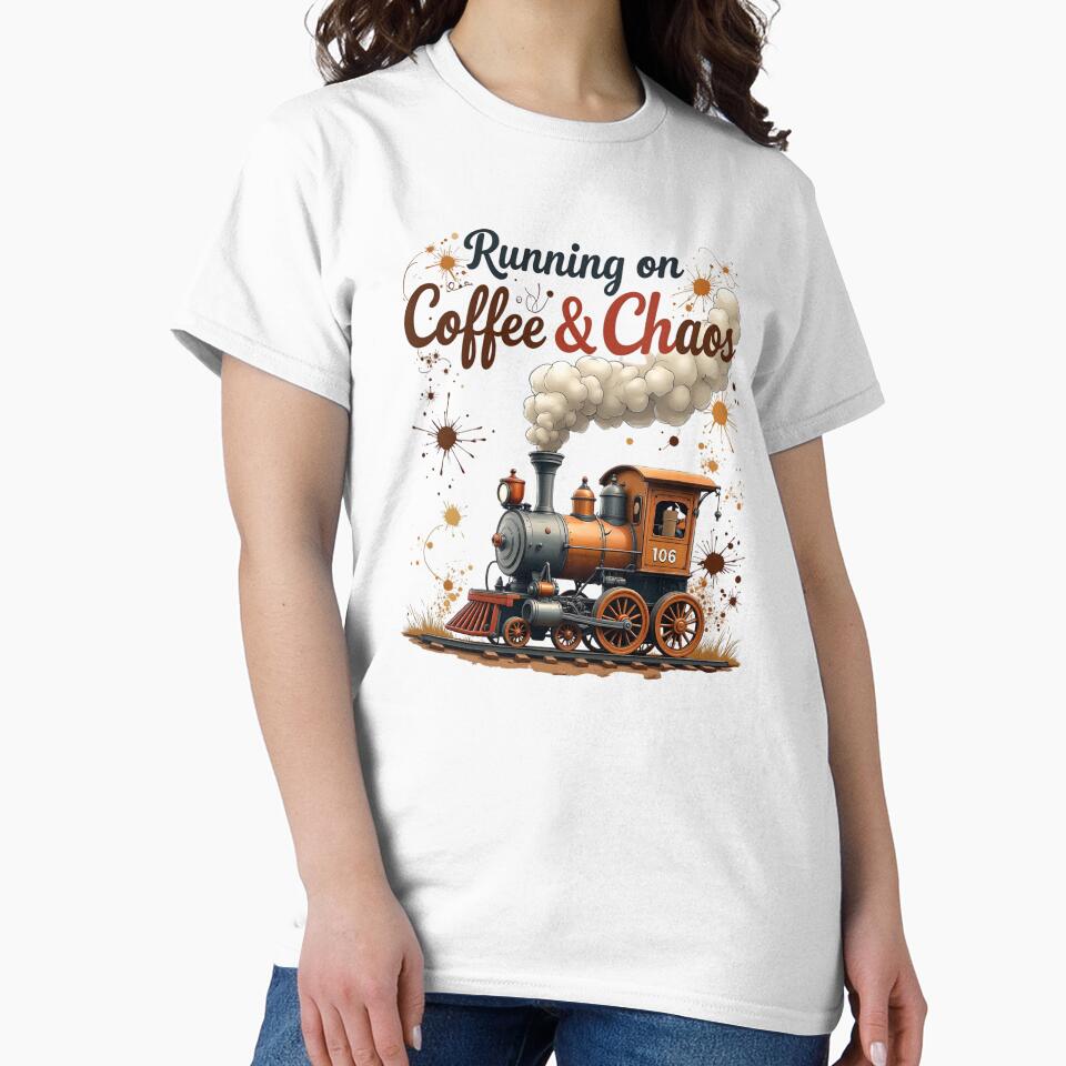 Running on Coffee & Chaos | Funny Quote by LR Vibe Studio