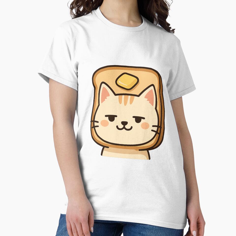 Bread Head Cat – Kawaii Toast Hat Sticker by Tripconic