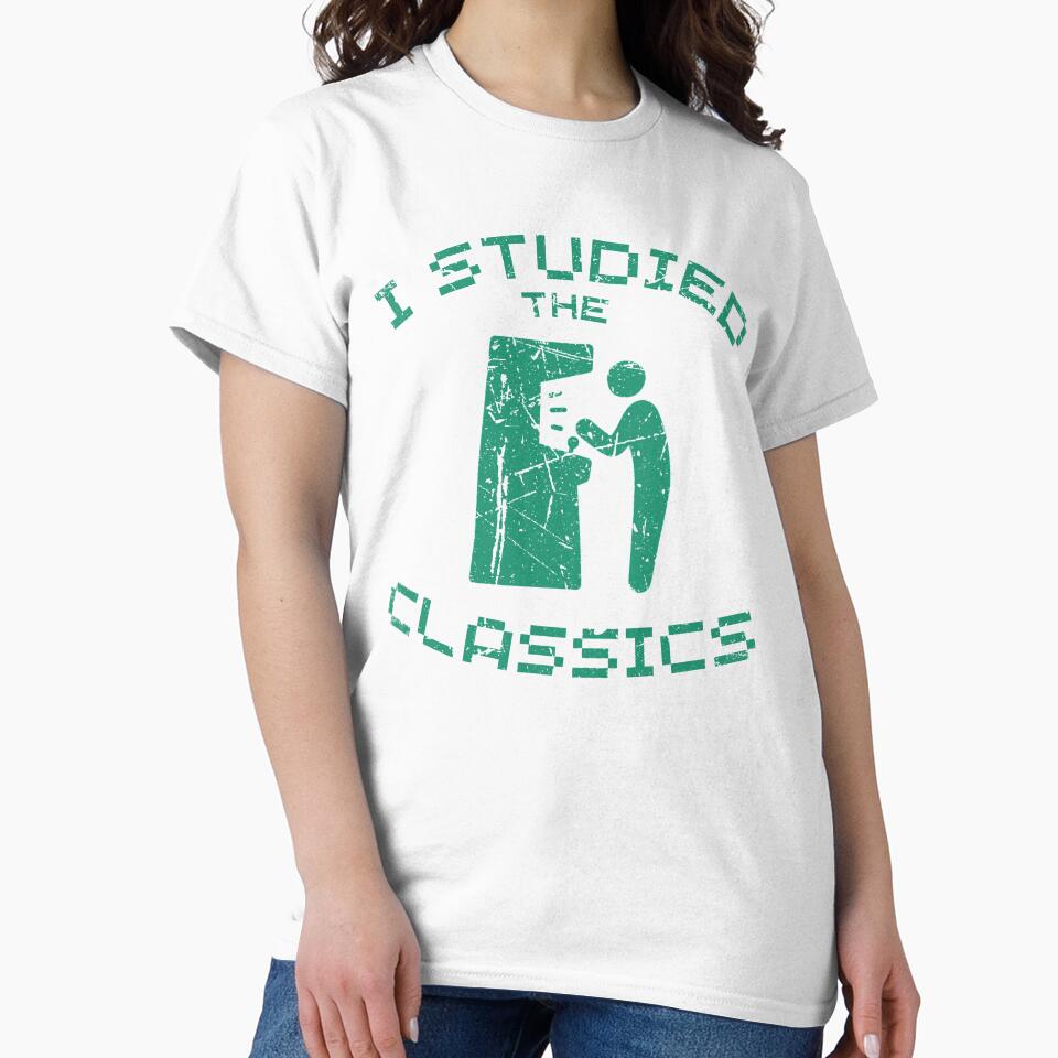 80s Retro Arcade Gamer "I Studied the Classics" by The Masked Designer