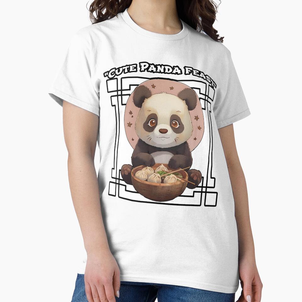 "Cute Panda Feast" by BaKaT-s