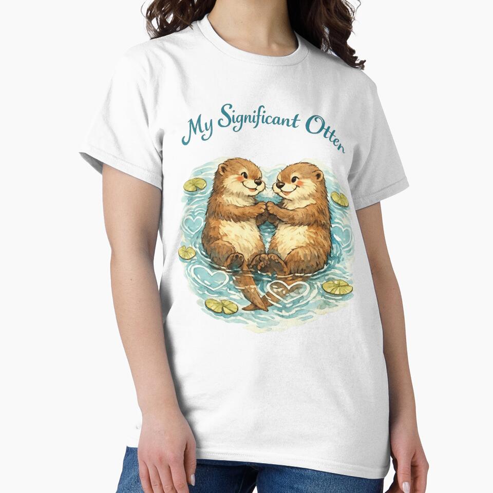 My Significant Otter - Cute Valentine Pun by DigitalGlade