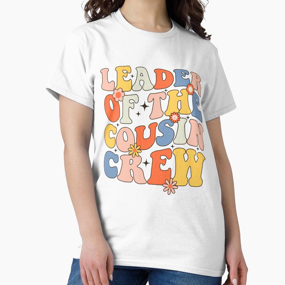 Leader Of The Cousin Crew Groovy Retro Cousin Club Squad by Achrafdesign