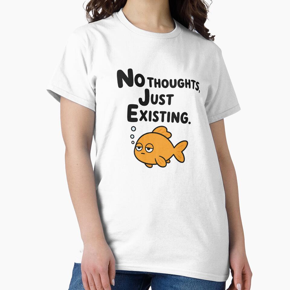 No thoughts just existing goldfish by vecart34