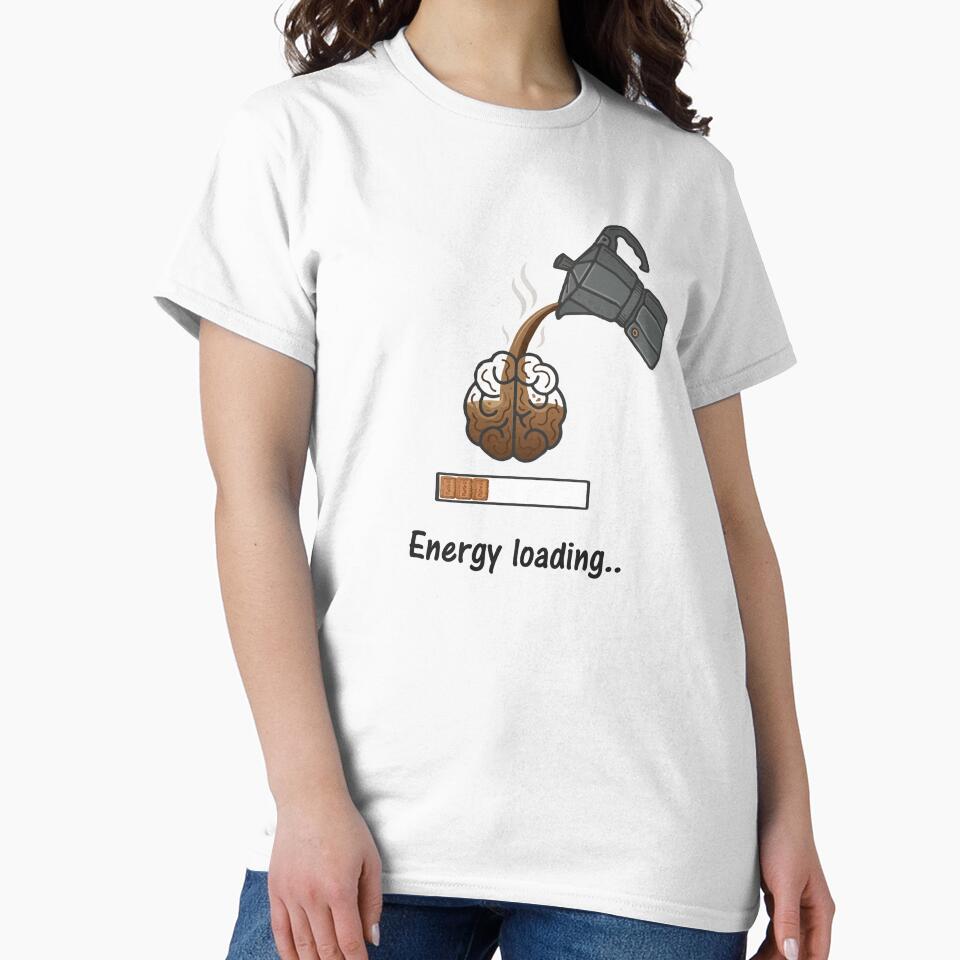 Moka Pot Coffee Loading Energy - Minimalist Caffeine Brain Art by LoFi-OG