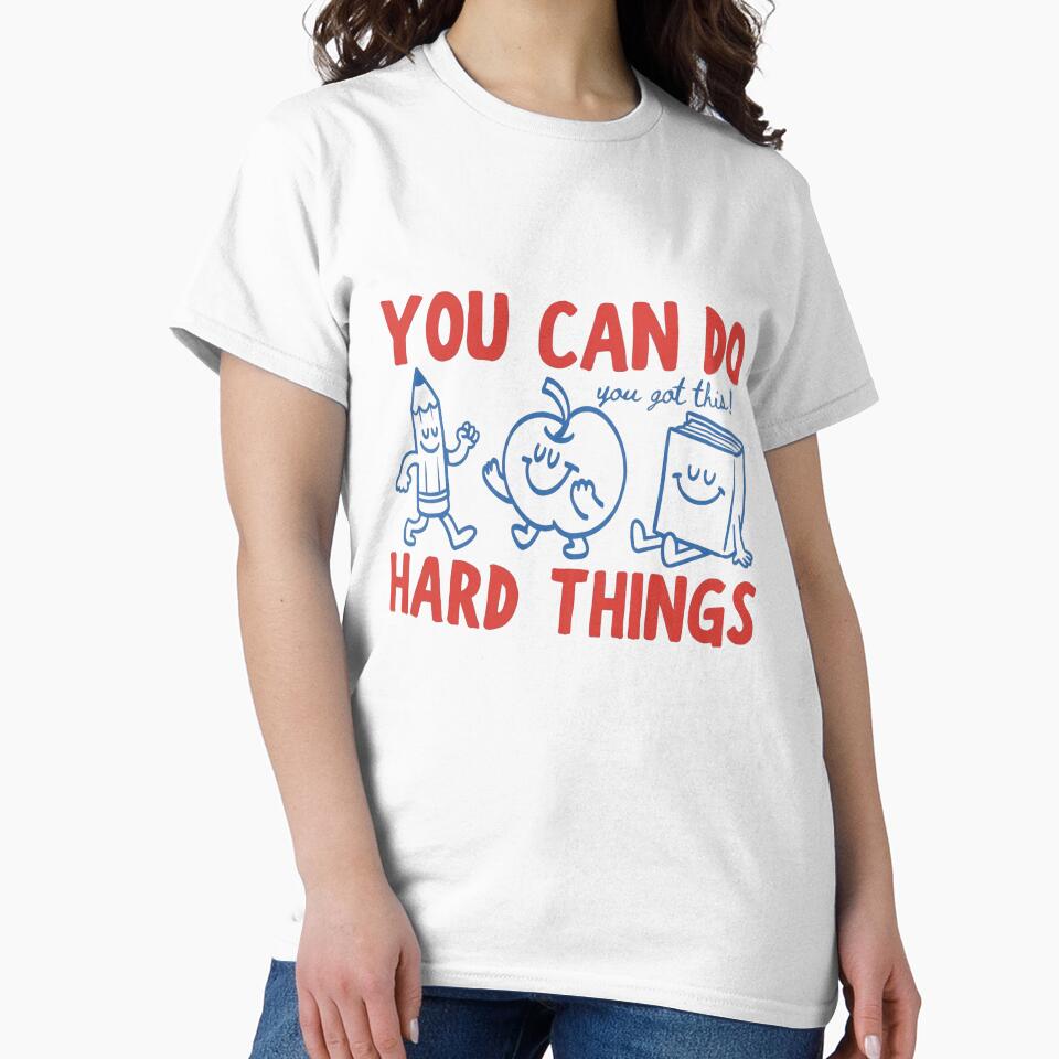 You Can Do Hard Things Cute Retro Doodles 'You Got This' Motivational Teacher by Thread&Fable
