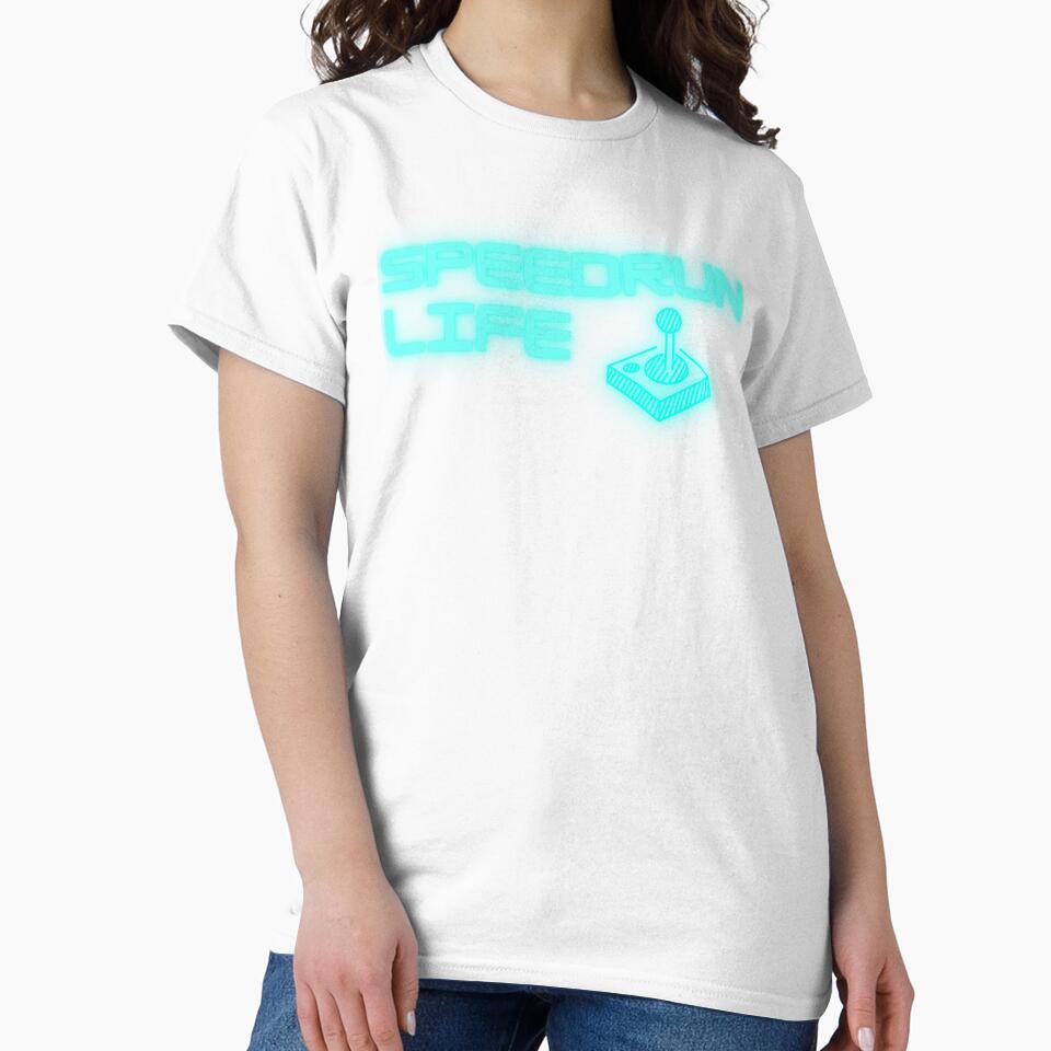 Speedrun Life – Neon Gamer Glowing Design by PHRASEandSTYLE