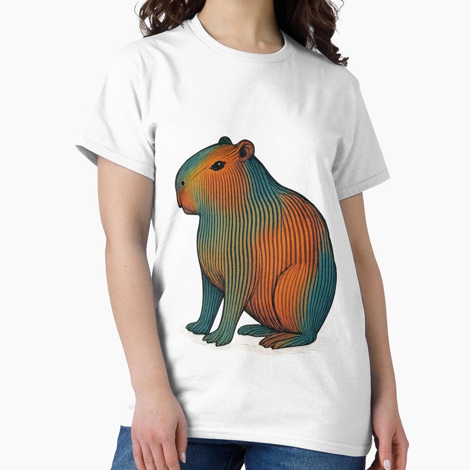 Zen Stripes: The Capybara Spirit by Capybarastore_77
