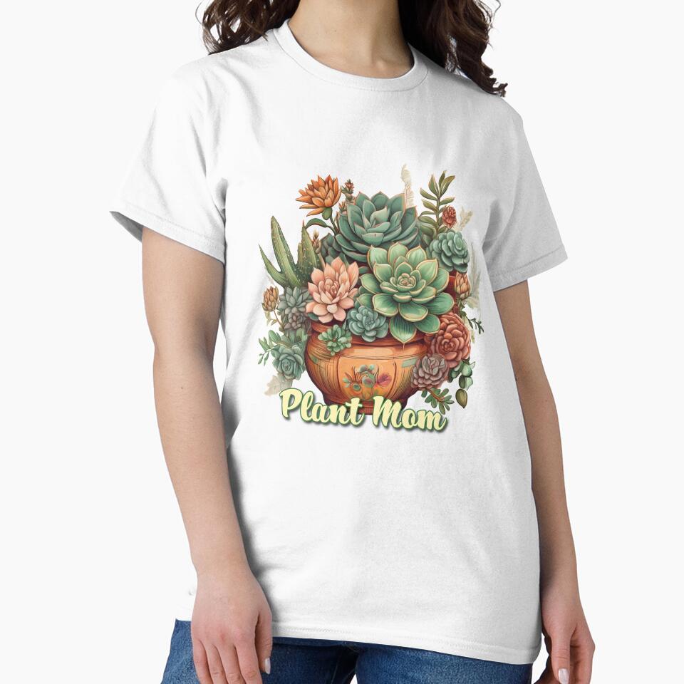 Succ It Up – Plant Mom First Mother’s Day Tee by JumWow
