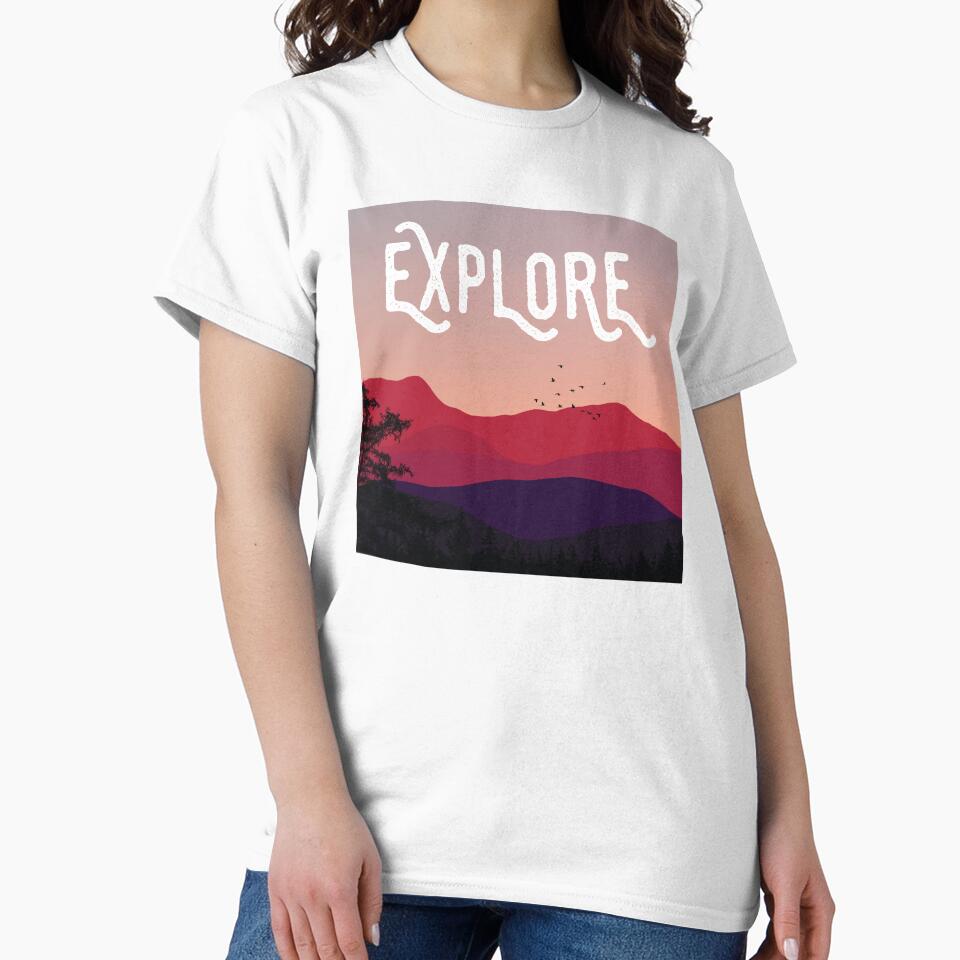 Explore sunset mountains by kickingdesigns