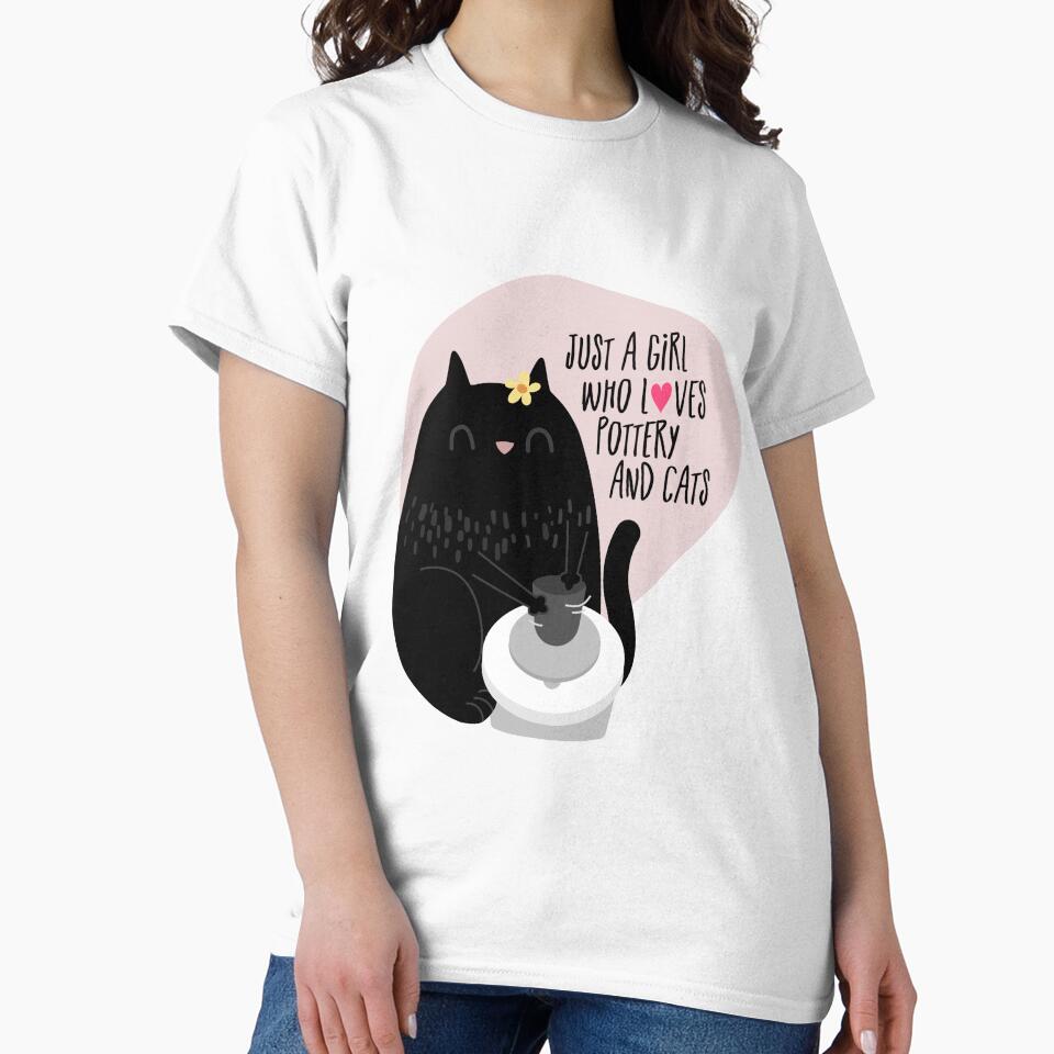 A girl who loves pottery and cats by Teequeque
