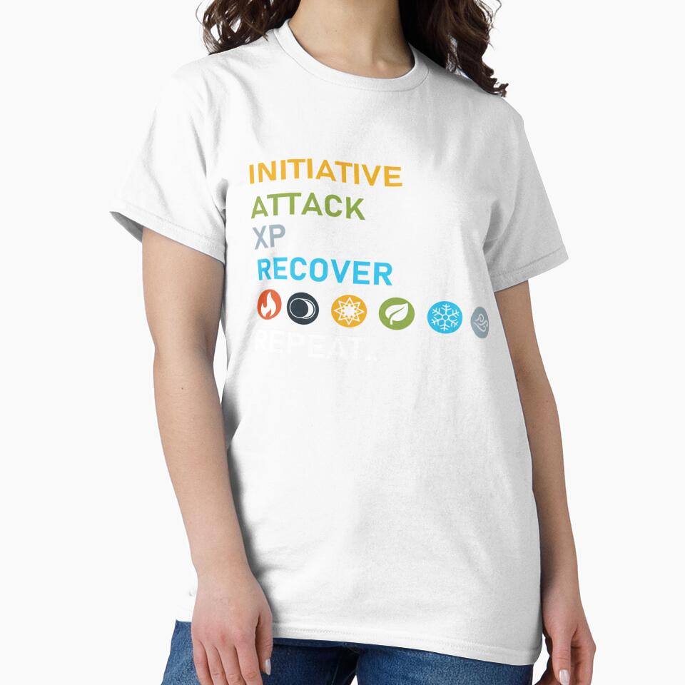 Gloomhaven Initiative, Attack, XP, Recover, Repeat Board Game Graphic - Tabletop Gaming by GeorgeDodd2