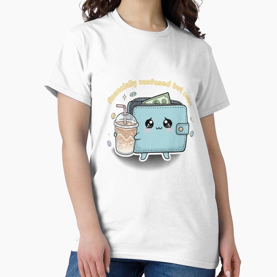 Financially Confused But Cute Kawaii Design by DesignNovaCo