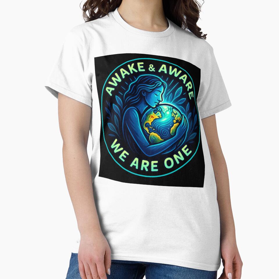 Awake & Aware – We Are One Earth Hug Art by AATGShop