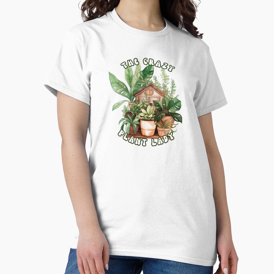 The Crazy Plant Lady T-Shirt | Earthy Boho Houseplant Tee by JT Digital