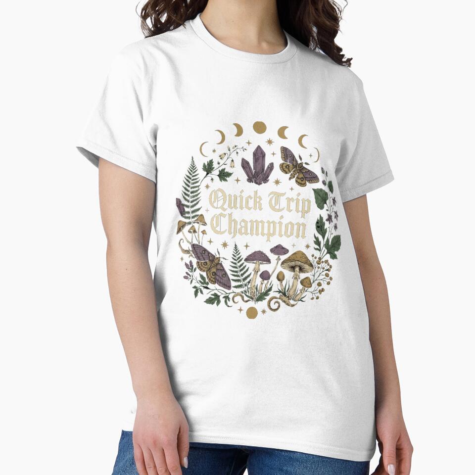 Quick Trip Champion Dark Cottagecore Moth Moon Botanical by anass002