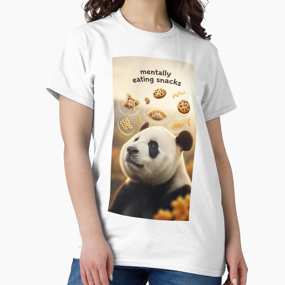 Mentally Eating Snacks Cute Panda Foodie Art by Itsheartshop
