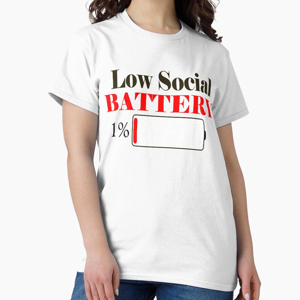 LOW SOCIAL BATTERY (RED) by Antisocial Creatives