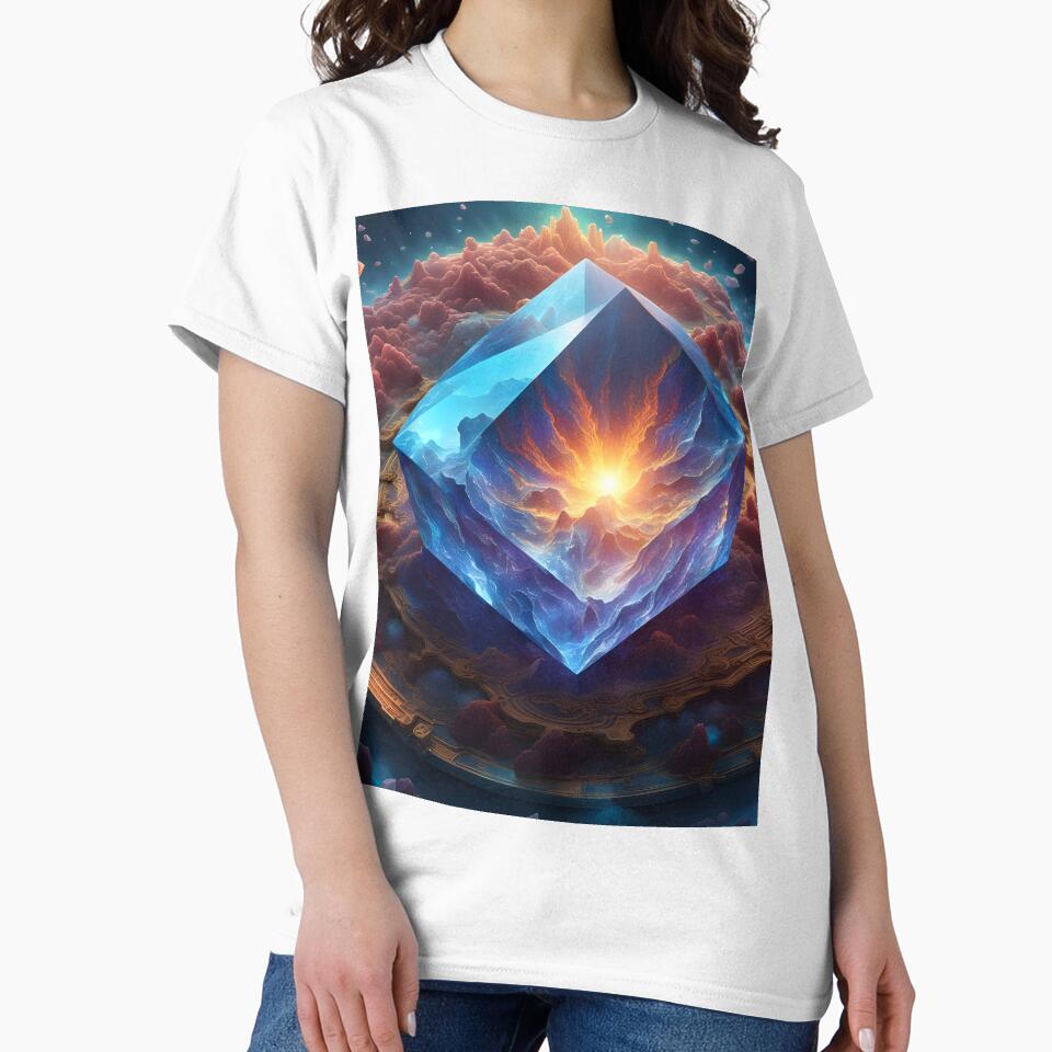 Celestial Crystal – Blue Ray of Cosmic Light by PawPrintedArt
