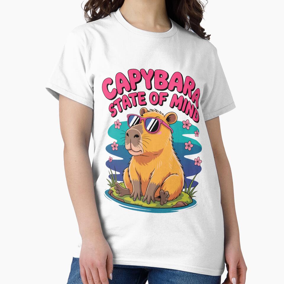 Cute Cartoonish Capybara State Of Mind by MonkiFlipp