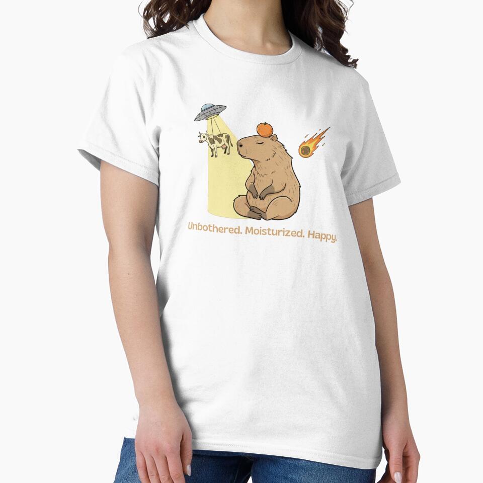 "Unbothered. Moisturized. Happy." - The Zen Capybara Tee by Zion by Carvalho
