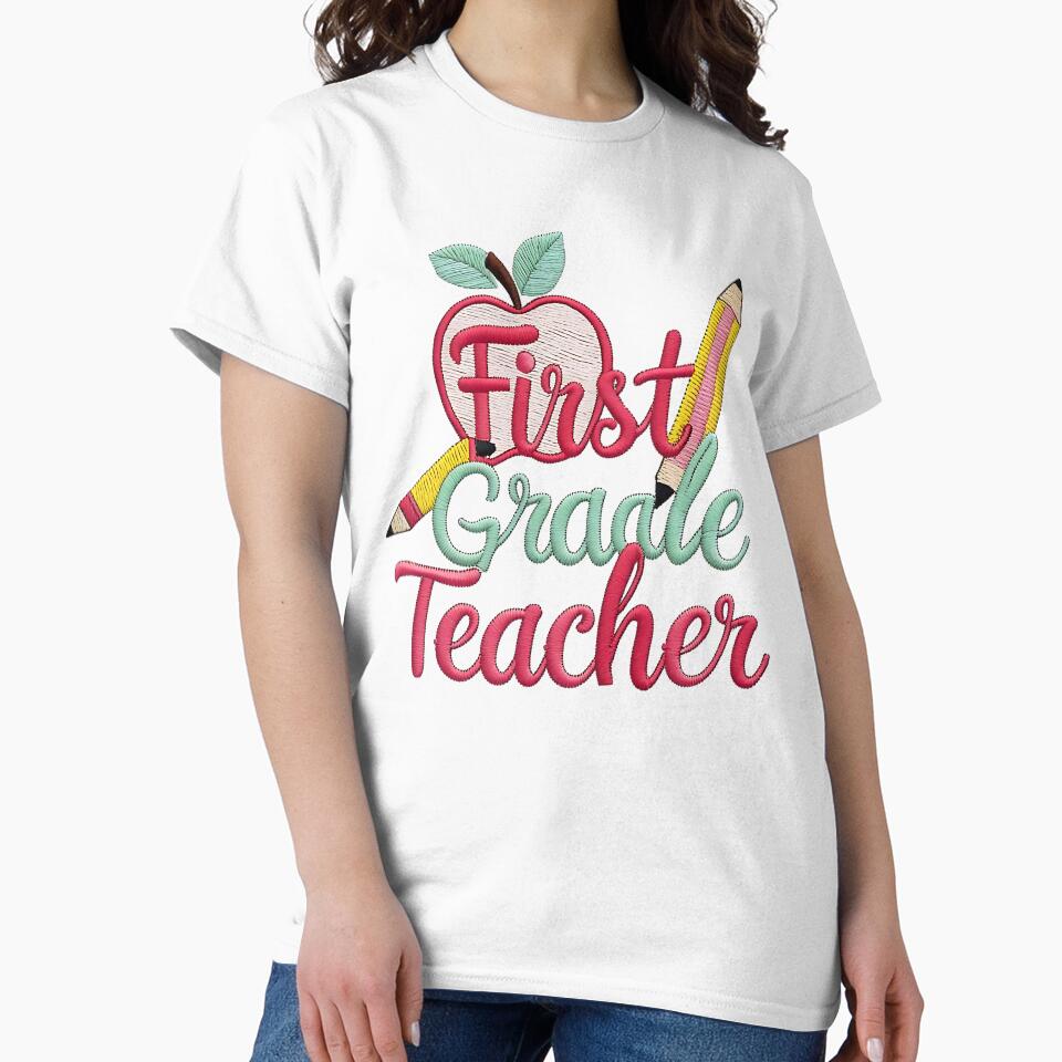 Cute First Grade Teacher Back to School Design by ArtDesignTp