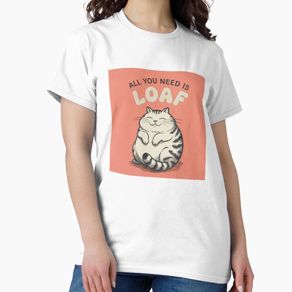 All You Need Is Loaf | Funny Chubby Cat Pun by artandwaves