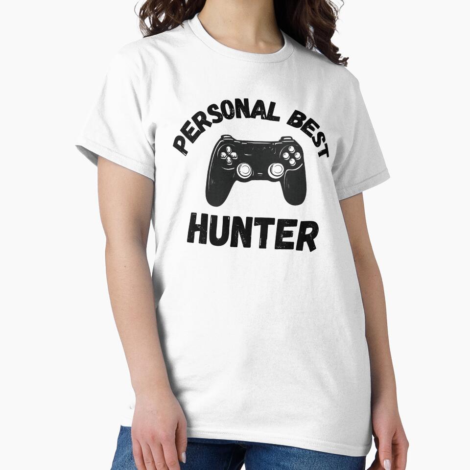 Personal Best Hunter – Vintage Gamer Controller Quote Design by PHRASEandSTYLE