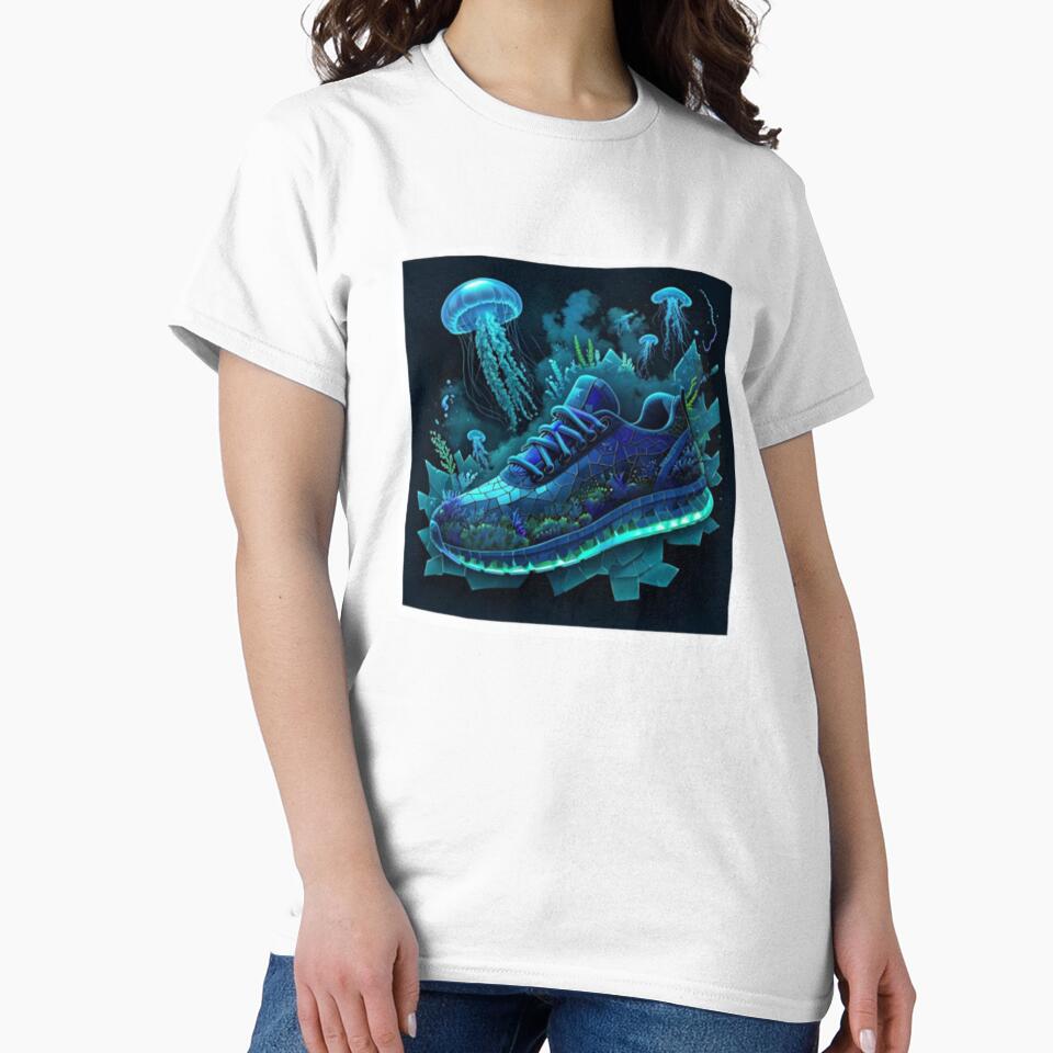 Abyss Bloom – Bioluminescent Sneaker Sticker Premium Cool Reloaded Trendy Best Gift by Imaginarium of Chaos falcon88