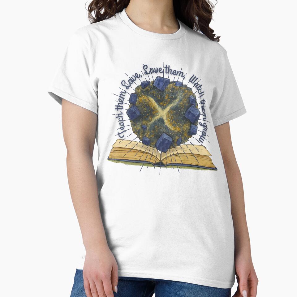 Teach them Love, Love them, Watch them grow with Azurite Crystal Geometric Art by ArtDesignTp