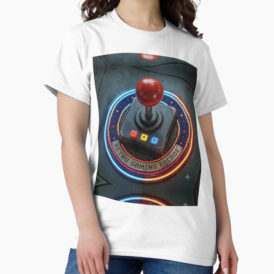 Retro Arcade Joystick Neon Emblem by GrzywaM
