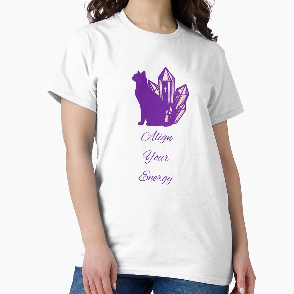 Align Your Energy Mystic Purple Cat Crystal Illustration by ade-datt