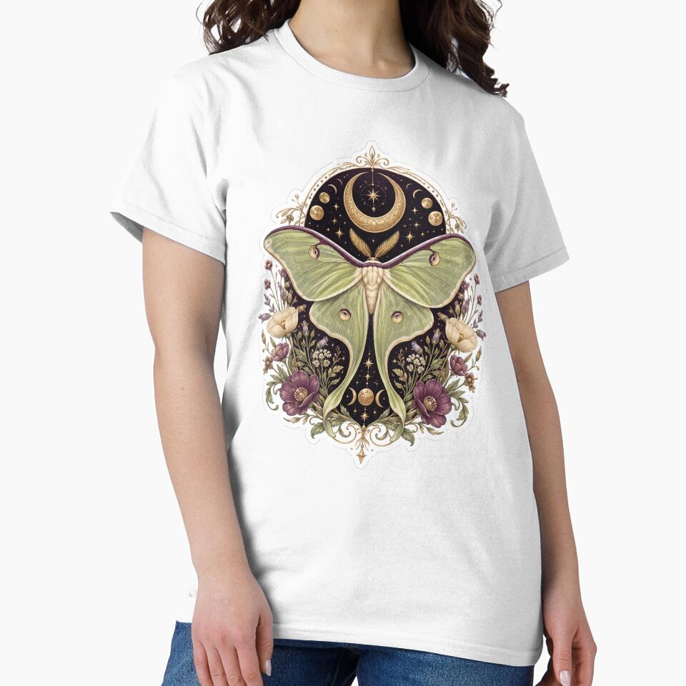 Celestial Luna Moth Moon Garden by Talisman Design