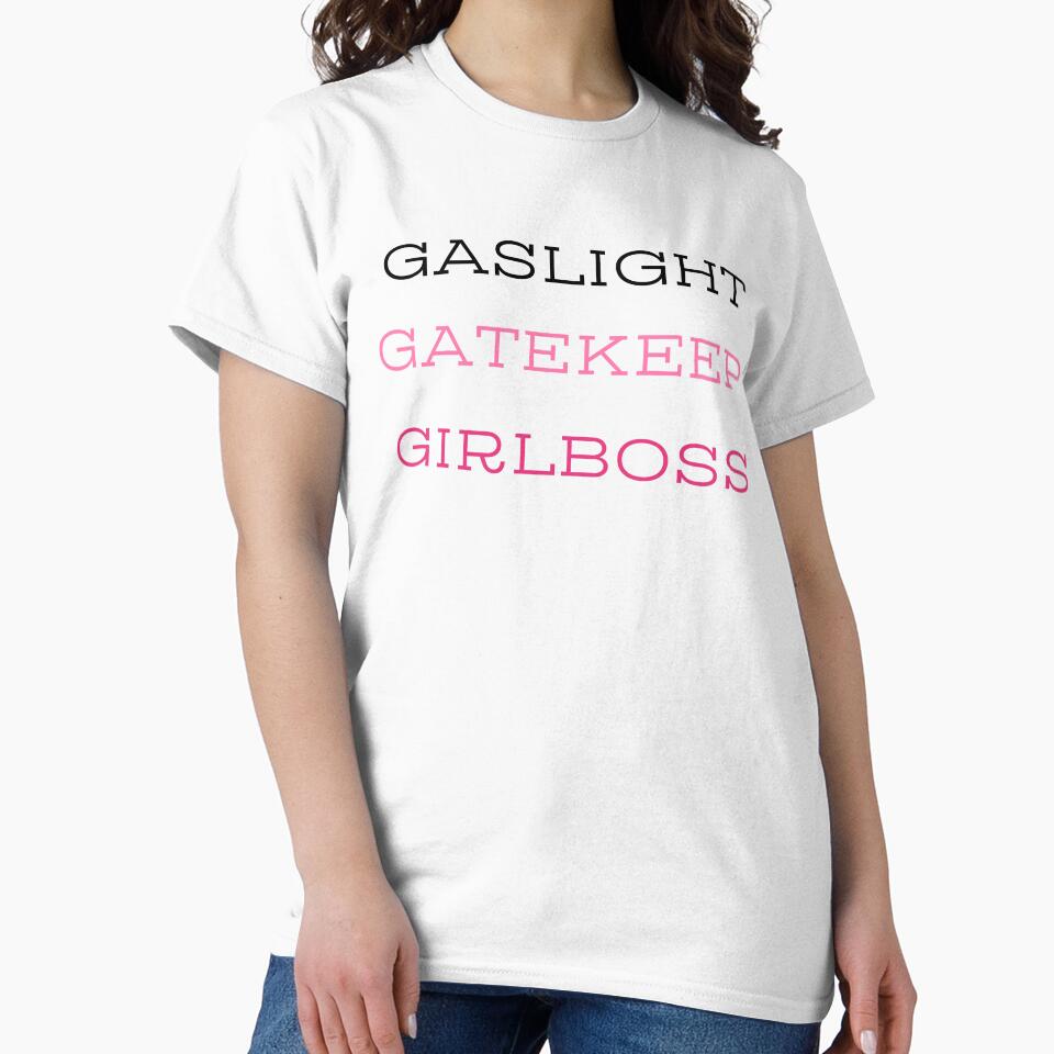 University Gaslight Gatekeep Girlboss Pink Meme Quote by MiaDelelai