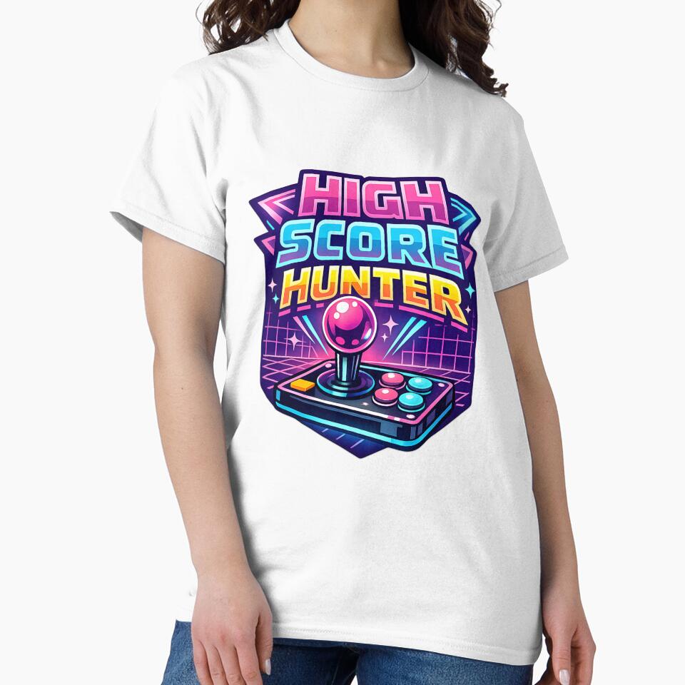 High Score Hunter Retro Arcade Gamer by athenaVart