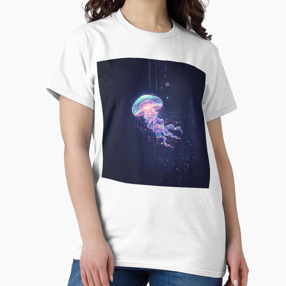 Glitched Neon Jellyfish by Christian Weiss