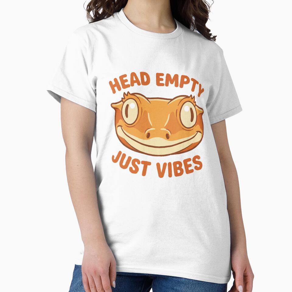 Head Empty Just Vibes - Funny Crested Gecko Meme by Petzzz