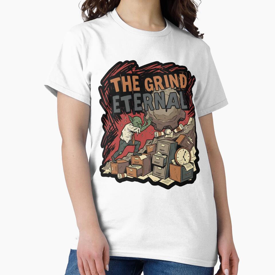 The Grind Eternal | Sisyphus Goblin & Corporate Burnout Art by GhostMode404