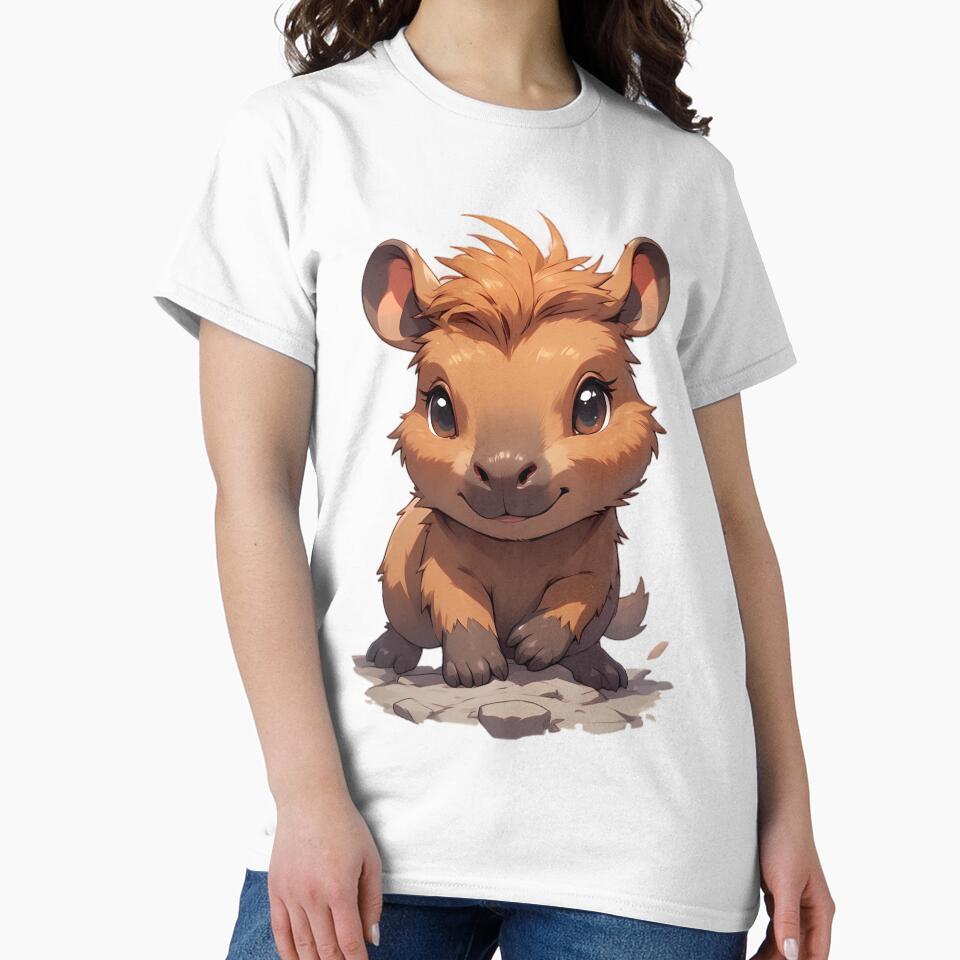 Chibi Baby Capybara Quokka Hybrid Friend - "Smiling Floof by creativepers